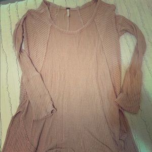 Free people blush woven sweater top